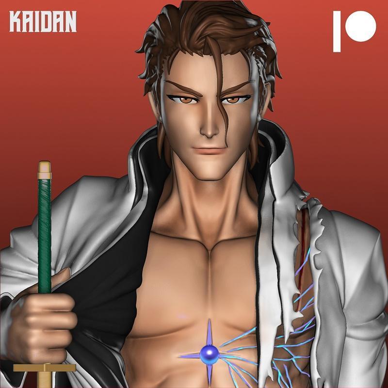 死神 Aizen Sousuke 3D打印模型|Aizen Sousuke Bust – 3D Print Model STL