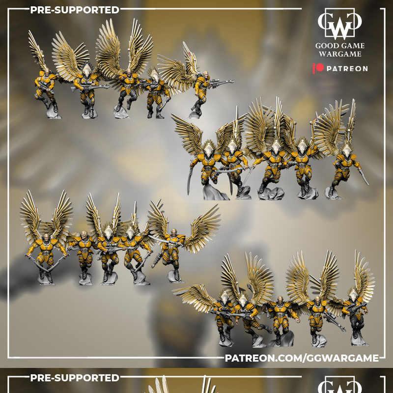 太空精灵之战 3D打印模型|Good Game Wargame – Space Elves – 3D Print Model