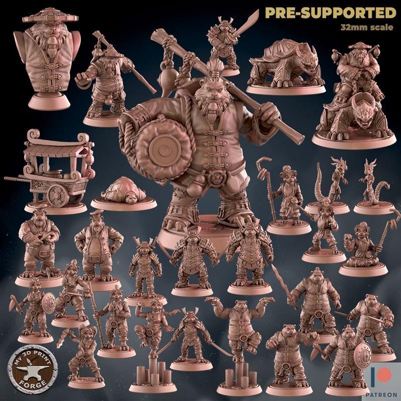 My3DPrintForge - 2023年3月熊猫主题3D打印模型包|My3DPrintForge – Pandas Bundle March 2023 – 3D Print Model STL