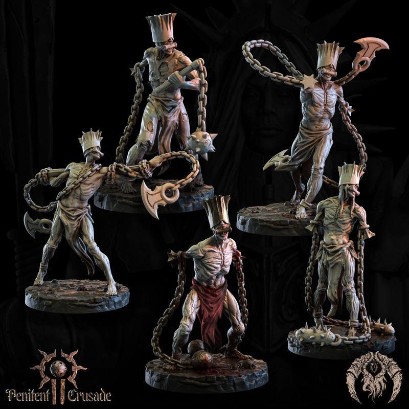 未被救赎的鞭笞者——3D打印模型|Irredeemed Flagellants – 3D Print Model