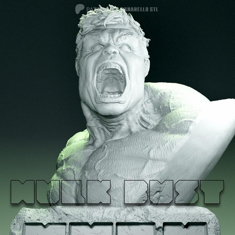 Panarello - 赫尔克里克人像 - 3D打印模型|Panarello – Hulk Bust – 3D Print Model STL