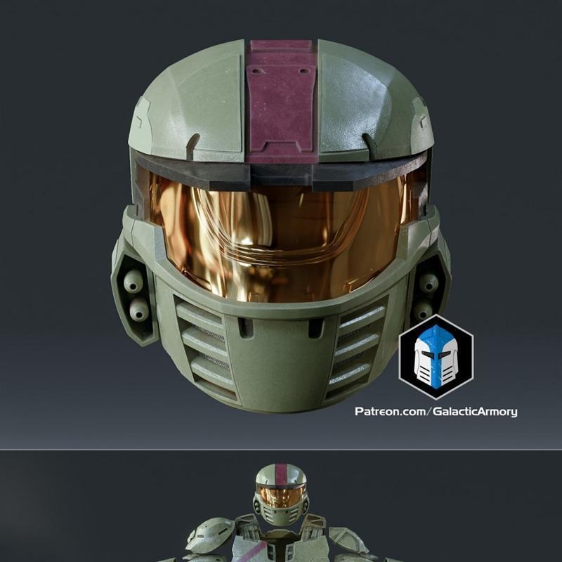 光环战争IV头盔与装甲 - 3D打印模型|Halo Wars Mark IV Helmet & Armor – 3D Print Model STL