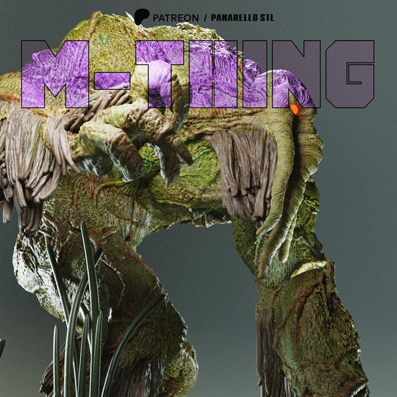 Panarello - 人形怪兽 - 3D打印模型|Panarello – Man-Thing – 3D Print Model STL