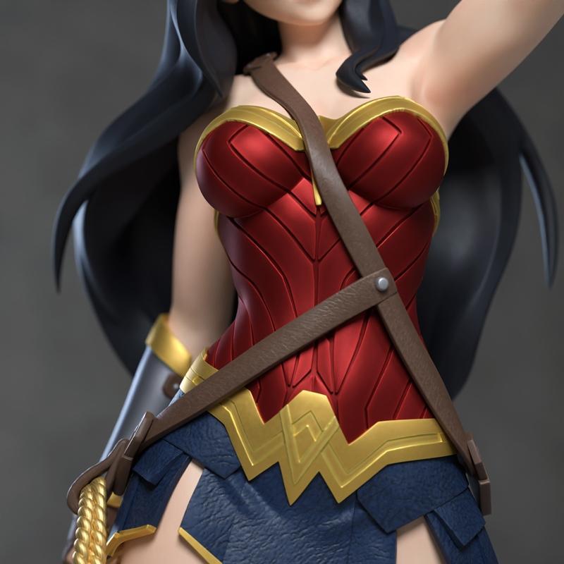 Azerama - 女超人 - 3D打印模型|Azerama – Wonder Woman – 3D Print Model STL