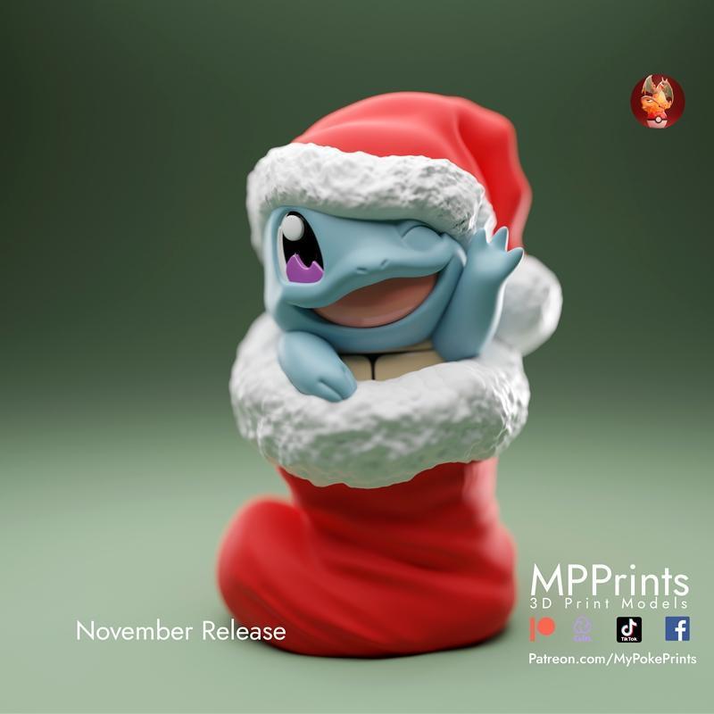 3D打印模型：宝可梦 squirtle|Stocking Squirtle – 3D Print Model STL