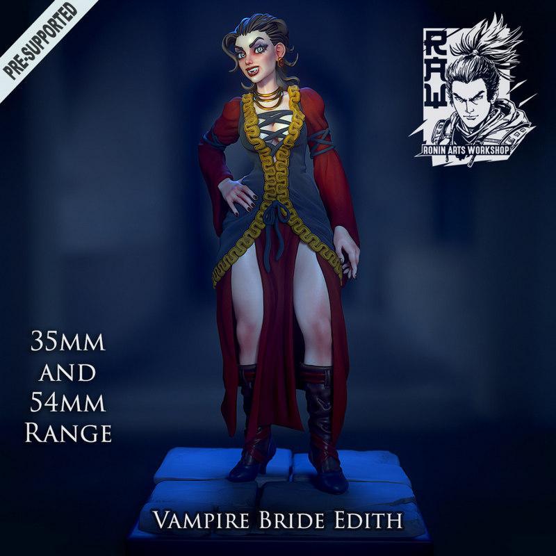 吸血鬼新娘伊迪丝 3D打印模型|Vampire Bride Edith – 3D Print Model