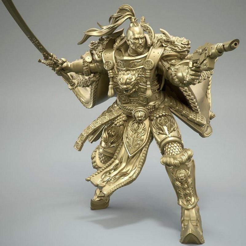 3D打印模型：骑乘攻击姿态——动漫角色造型|Rider Attack Pose – 3D Print Model