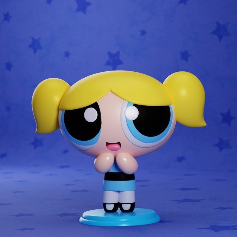 气泡雕像钥匙扣 - 3D打印模型|Bubbles Statue Keychain – 3D Print Model STL