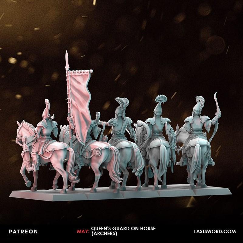 最后之剑迷你模型——王室军团3D打印模型|Last Sword Miniatures – The Queens Army – 3D Print Model STL
