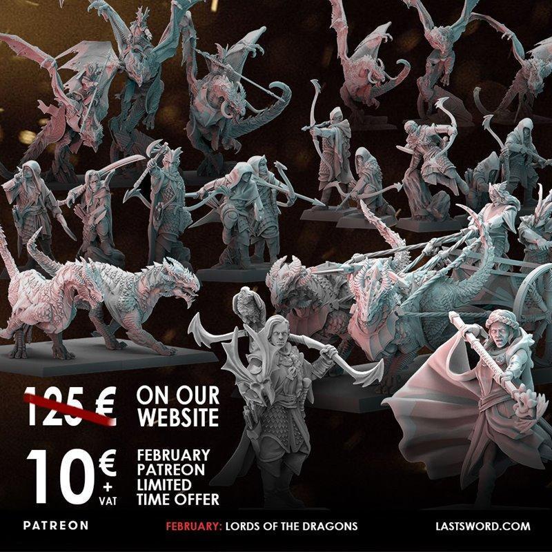 龙之 Lords 3D打印模型|Last Sword Miniatures – Lords of the Dragons – 3D Print Model STL