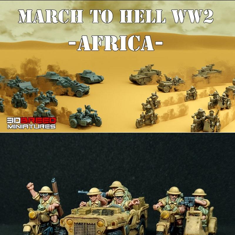 二战非洲战役 3D打印模型|March to Hell WW2 Africa – 3D Print Model STL
