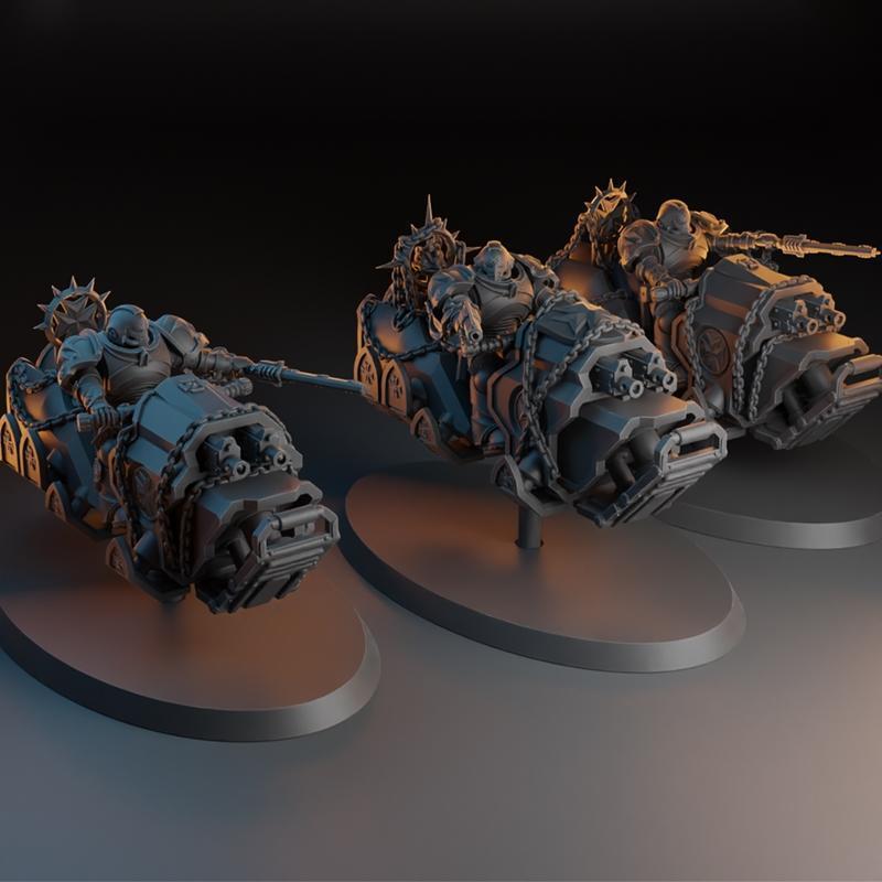 黑石微型模型-骑士反重力小队-3D打印模型|Blackrock Miniatures – Chevalier Repulsor Squad – 3D Print Model STL