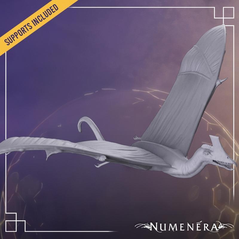 Numenera白龙 3D打印模型|Numenera – White Drake – 3D Print Model
