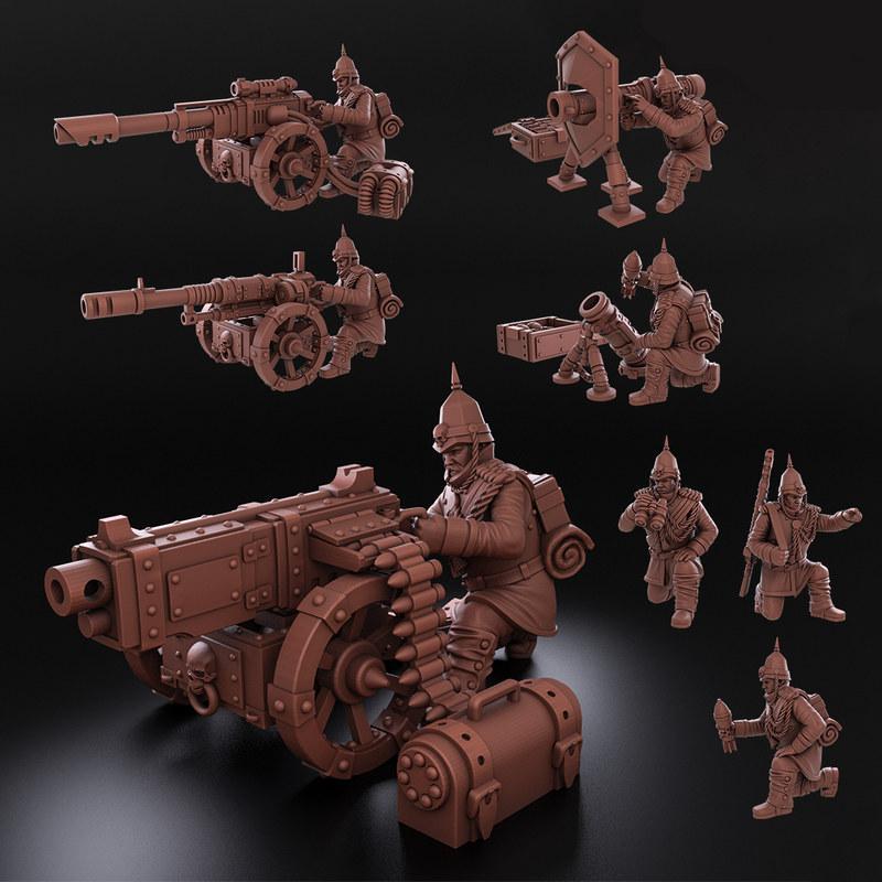 皇家步兵军团——重装支援小队 3D打印模型|Royal Regiment – Heavy Support Squad of the Imperial Force – 3D Print Model