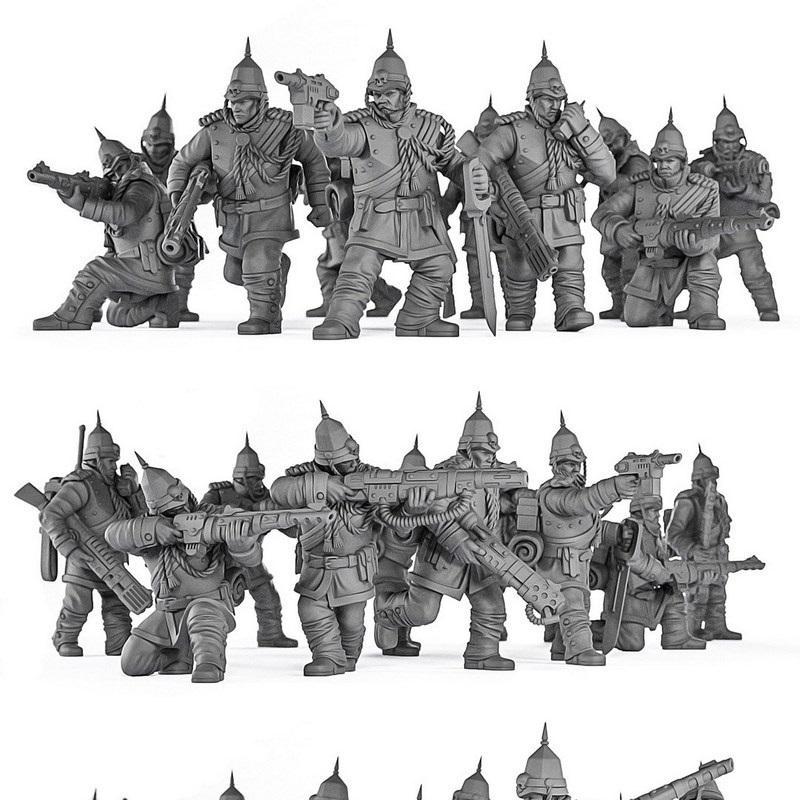 皇家军团——帝国势力小队 3D打印模型|Royal Regiment – Squad of the Imperial Force – 3D Print Model