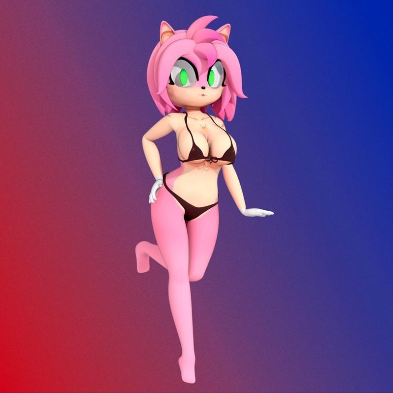 Amy Rose 3D打印模型 STL|Amy Rose – 3D Print Model STL