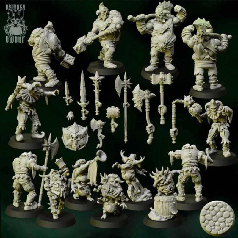 感染嘉年华——醉酒矮人 3D打印模型|Drunken Dwarf – The Infected Circus – 3D Print Model STL