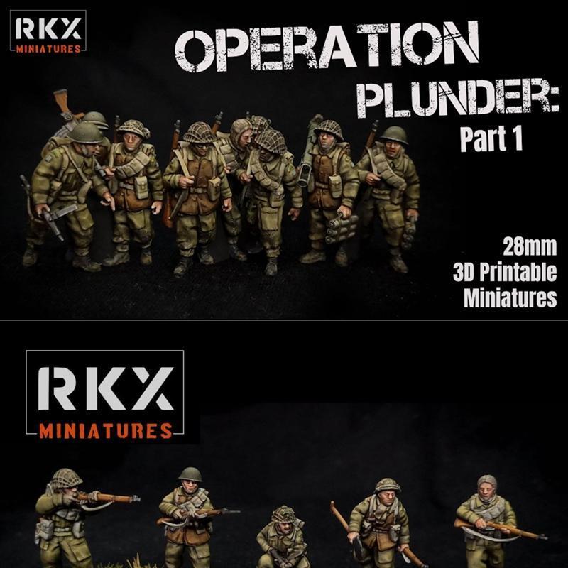 RKX迷你模型——突袭行动 第一章 3D打印模型|Rkx Miniatures – Operation Plunder Part 1 – 3D Print Model STL