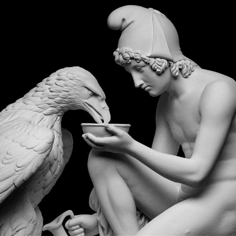 木卫二与木星鹰——3D打印模型|Ganymede with Jupiter’s Eagle – 3D Print Model STL