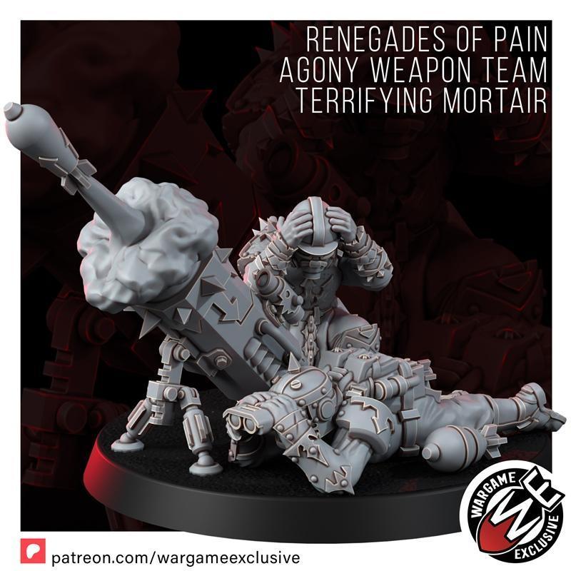 痛苦叛逆者 3D打印模型|Renegades of Pain Terrifying Mortar Team – 3D Print Model STL