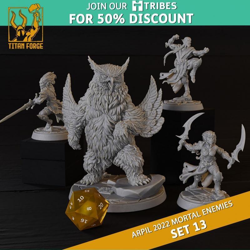 D&D 5e怪物集13 3D打印模型|RPG – Monsters DnD 5e – Mortal Enemies Set 13 – 3D Print Model STL