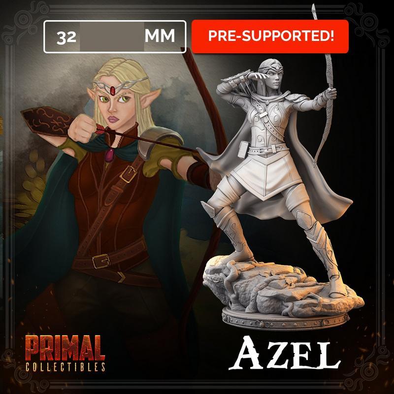 艾泽女精灵 3D打印模型|Azel Female Elf – 3D Print Model