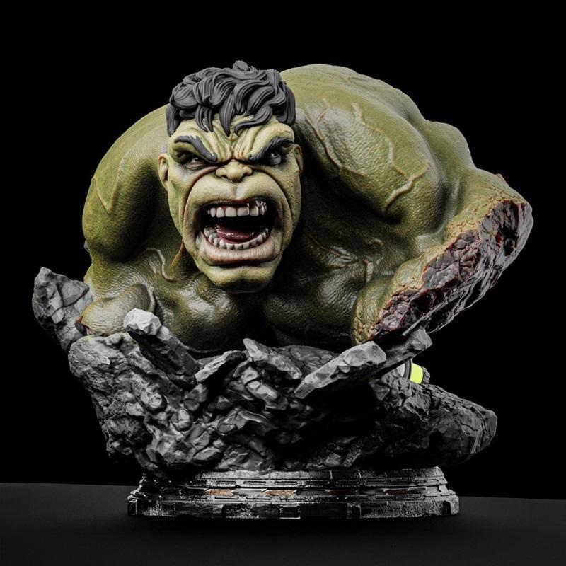 Hulk模型3D打印文件|Hulk Bust – 3D Print Model STL