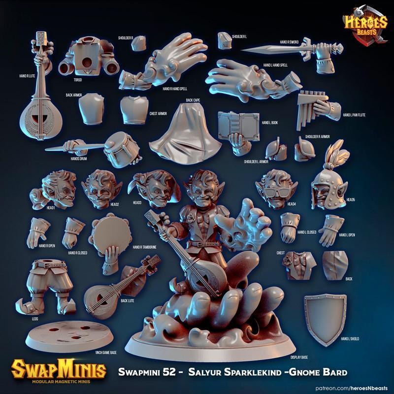 英雄与猛兽——Swapmini 52 3D打印模型|Heroes & Beasts – Swapmini 52 – 3D Print Model STL