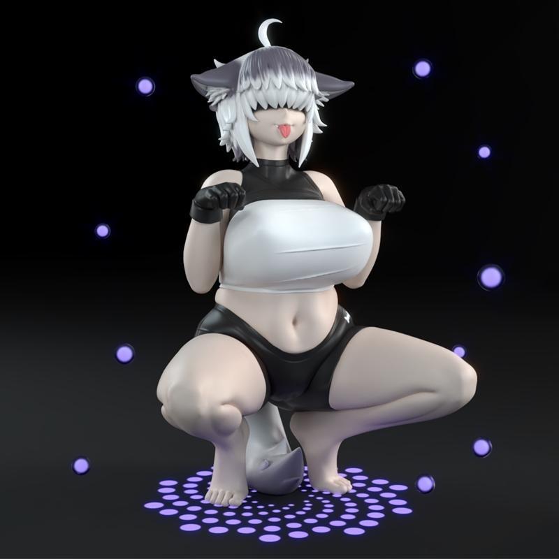 3D打印模型：加尔布塔 比萨精灵拉伊卡|General Buta – Plus-Sized Elf Raika – 3D Print Model STL