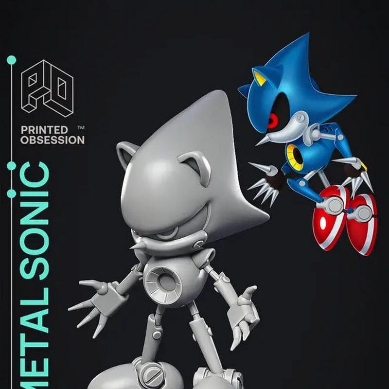 金属 Sonic 3D打印模型|Metal Sonic – 3D Print Model