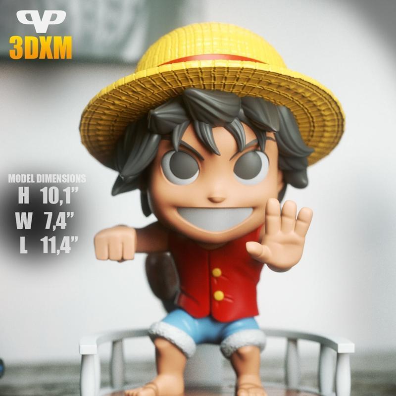 路飞萌系3D打印模型|Luffy Chibi – 3D Print Model STL