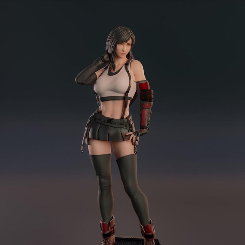 Abe3D - 玩家角色Tifa Lockhart 3D打印模型|Abe3D – Tifa Lockhart – 3D Print Model STL