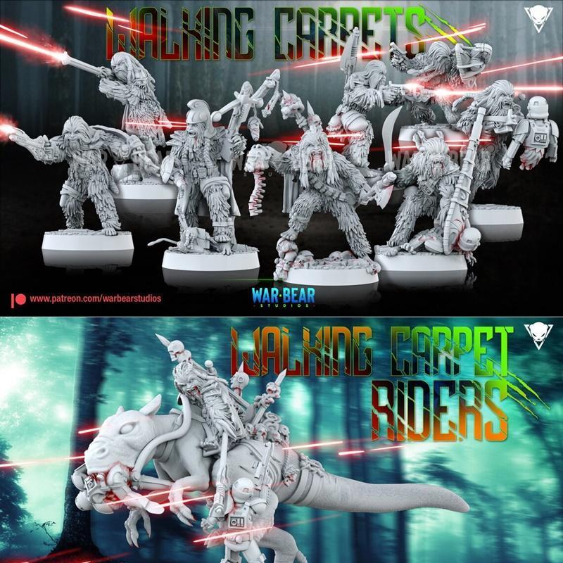 行走地毯 - 战熊 - 3D打印模型|Walking Carpets – War Bear – 3D Print Model STL