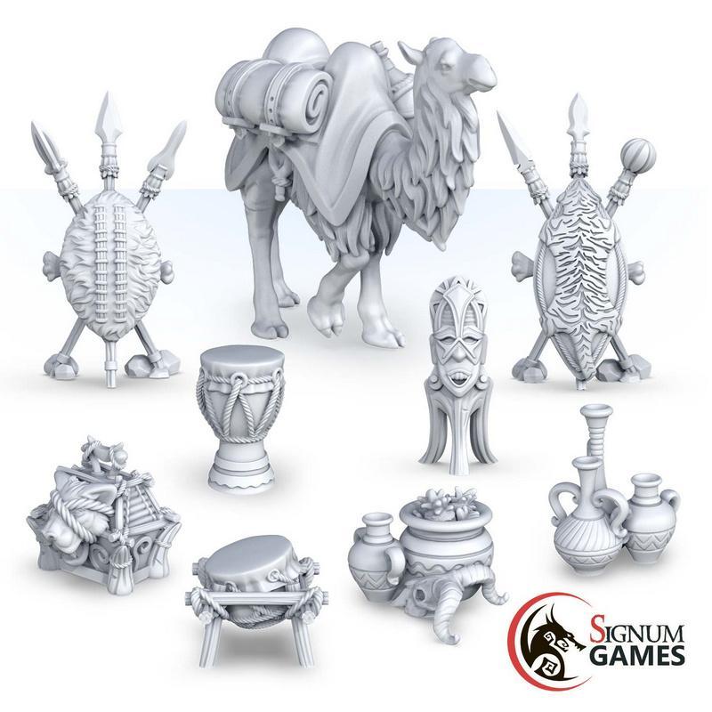 古 Kush帝国风景元素 3D打印模型|Scenery Elements from the Kush Empire – 3D Print Model