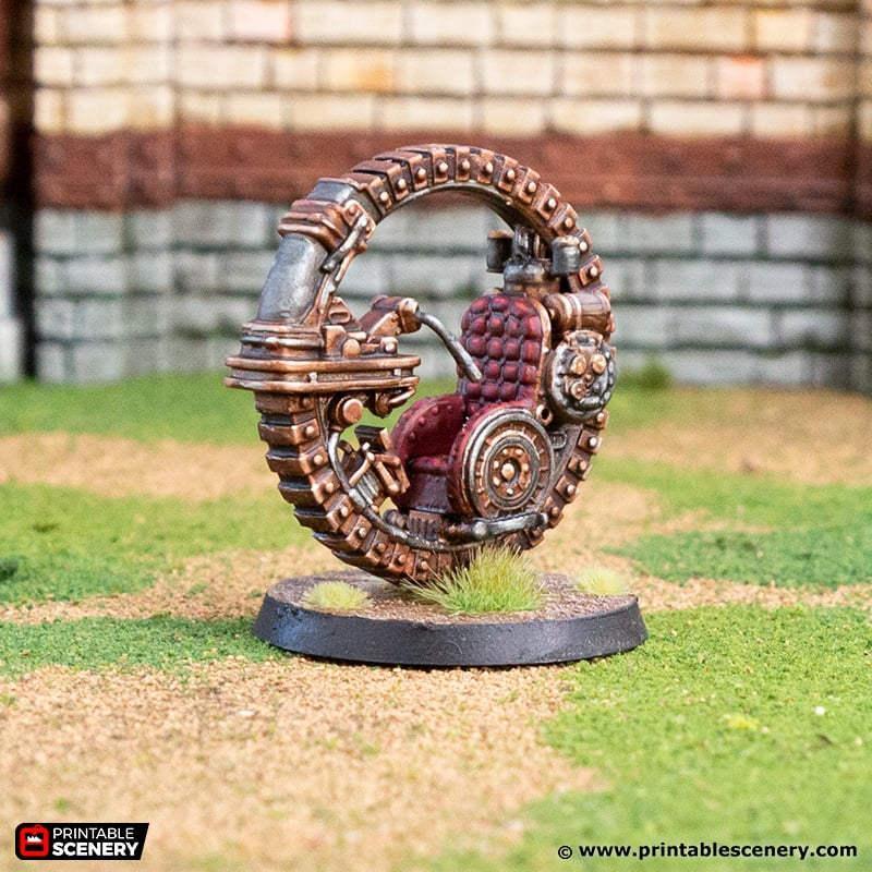 可打印场景模型：阿彻尼卡单轮车|Printable Scenery – Archanical Monowheel – 3D Print Model