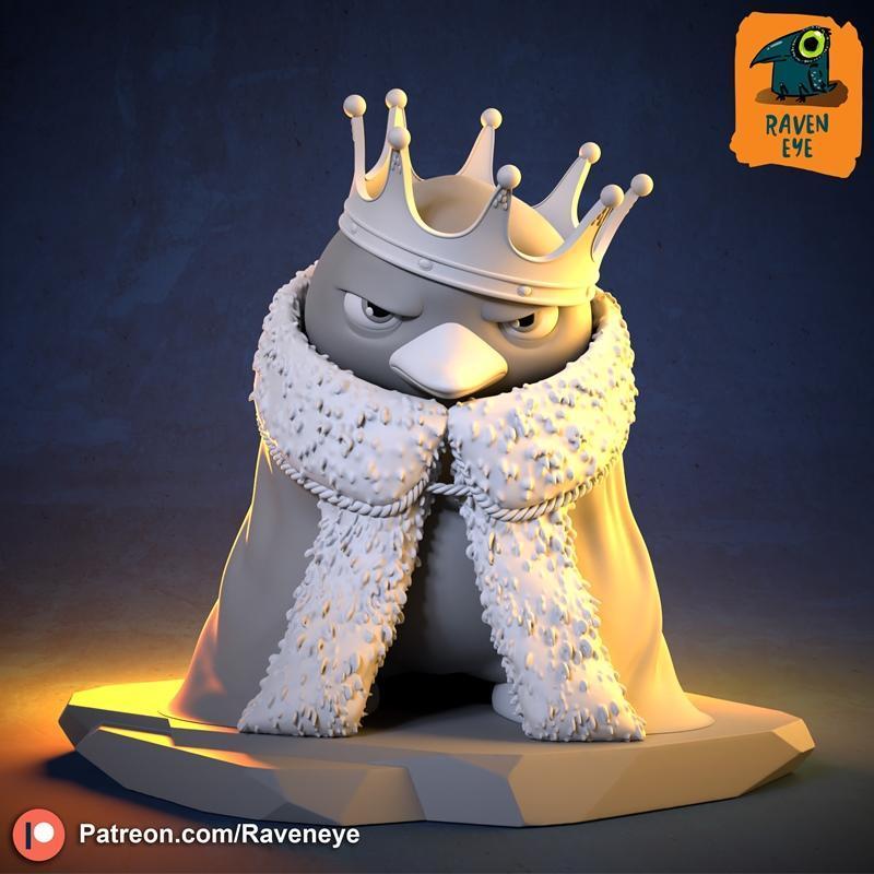 企鹅王 3D打印模型|Penguin King – 3D Print Model STL