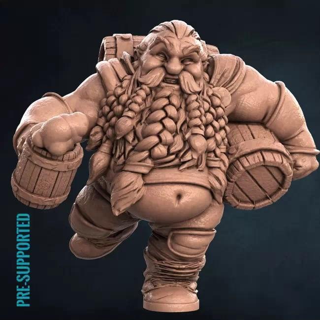 3D打印模型： Brewmaster与矮人抄写员|Brewmaster and Dwarfscribe – 3D Print Model STL