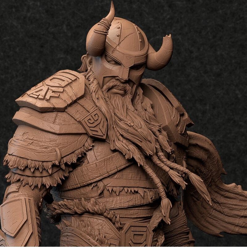 ESO北境英雄 3D打印模型|ESO Nord Hero Figurine – 3D Print Model STL