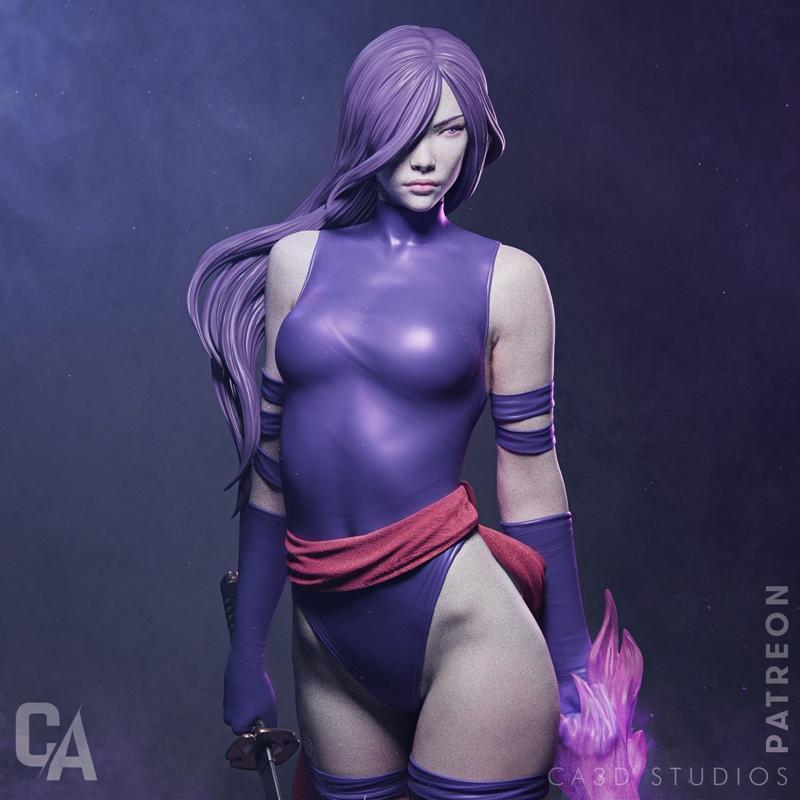 Ca 3D工作室 - 心灵锁链 - 莱拉3D打印模型|Ca 3d Studios – Psylocke – 3D Print Model STL