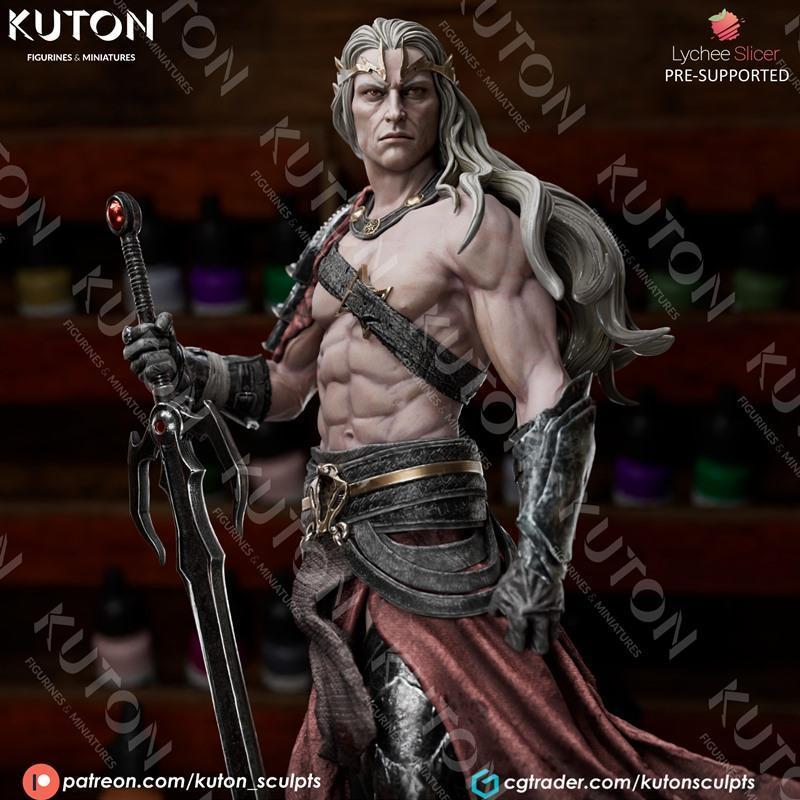 Kuton 3D打印模型：Elric角色 figurines|Kuton Figurines – Elric – 3D Print Model STL