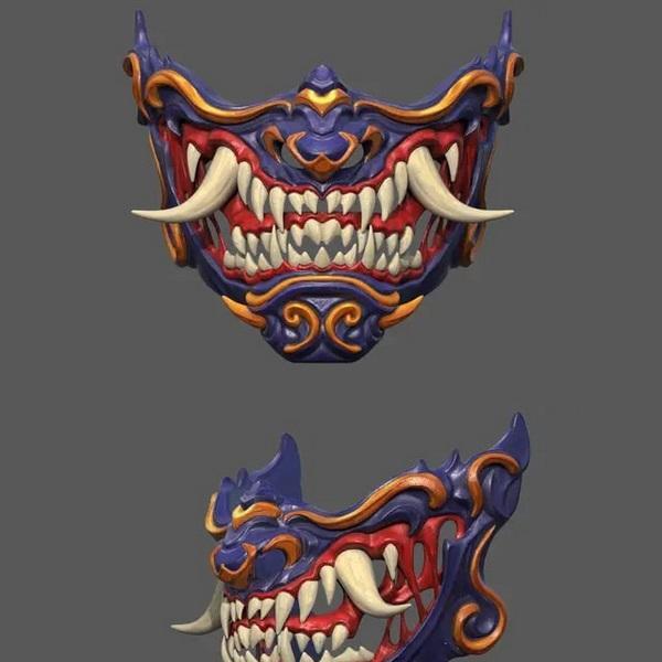 Bakemono Mempo 3D打印模型|Bakemono Mempo Mask – 3D Print Model