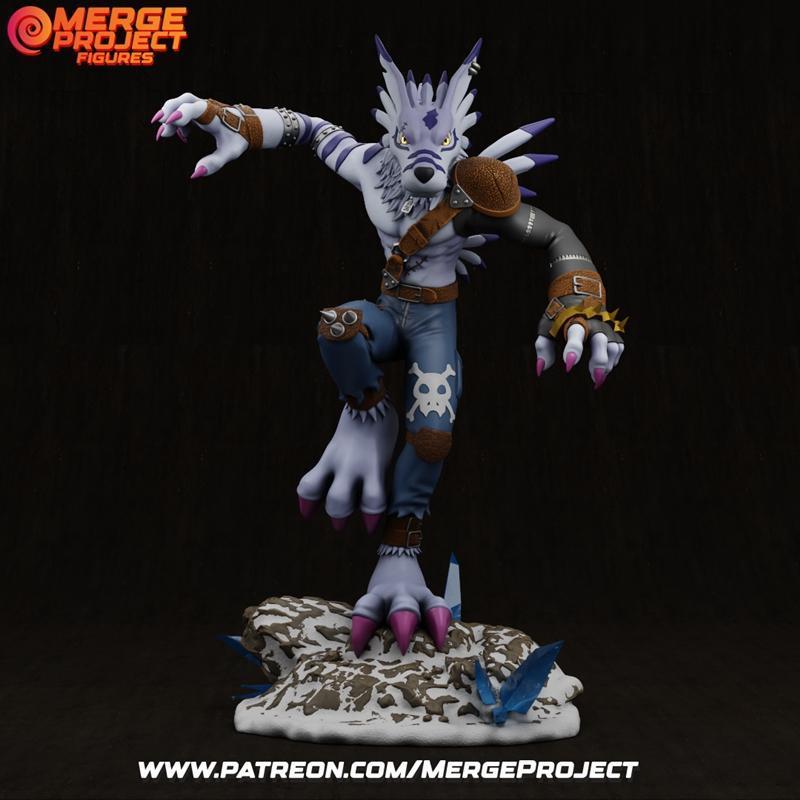 融合项目模型——鬼灭之刃 3D打印模型 STL|Merge Project Figures – Were Garurumon – 3D Print Model STL