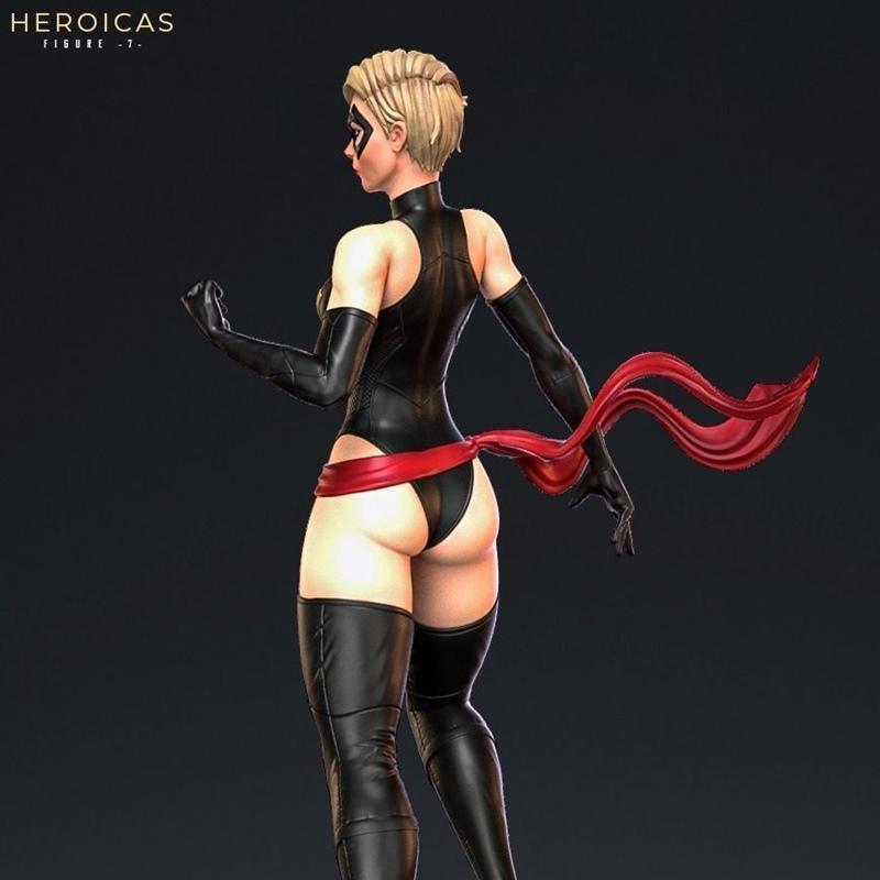 英雄姐妹图7 - 复仇者联盟 - 莫比乌斯女侠 3D打印模型|Heroicas – Figure 7 – D2 – Ms Marvel – 3D Print Model STL