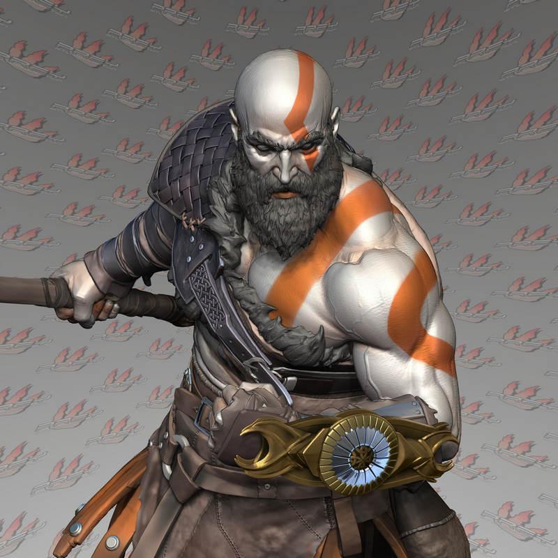 克雷多斯3D打印模型|Kratos Bust – 3D Print Model