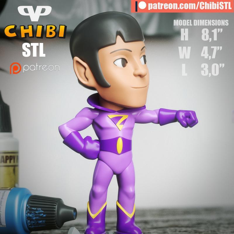 奇妙双子Chibi 3D打印模型|Wonder Twins Chibi – 3D Print Model