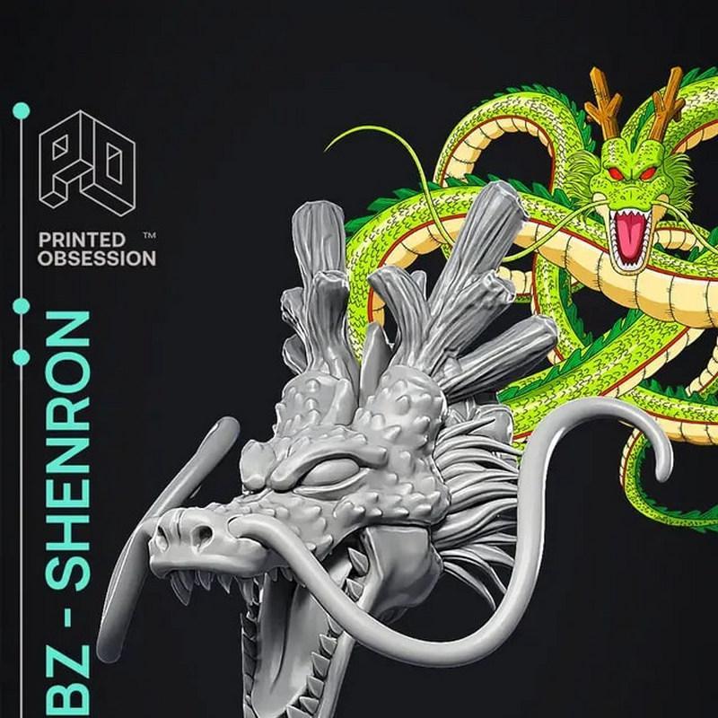 龙珠： Shenron 3D打印装饰模型|DBZ – Shenron – Wall Decoration – 3D Print Model