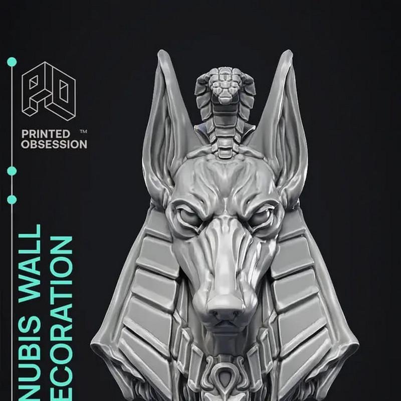 阿努比斯 3D打印装饰模型|Anubis – Wall Decoration – 3D Print Model