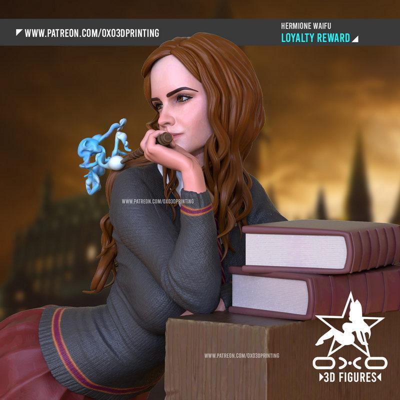 OXO3D - 哈利波特标准模型 - 赫敏（NSFW）3D打印人像模型|OXO3D – Hermione Standard and NSFW – 3D Print Model