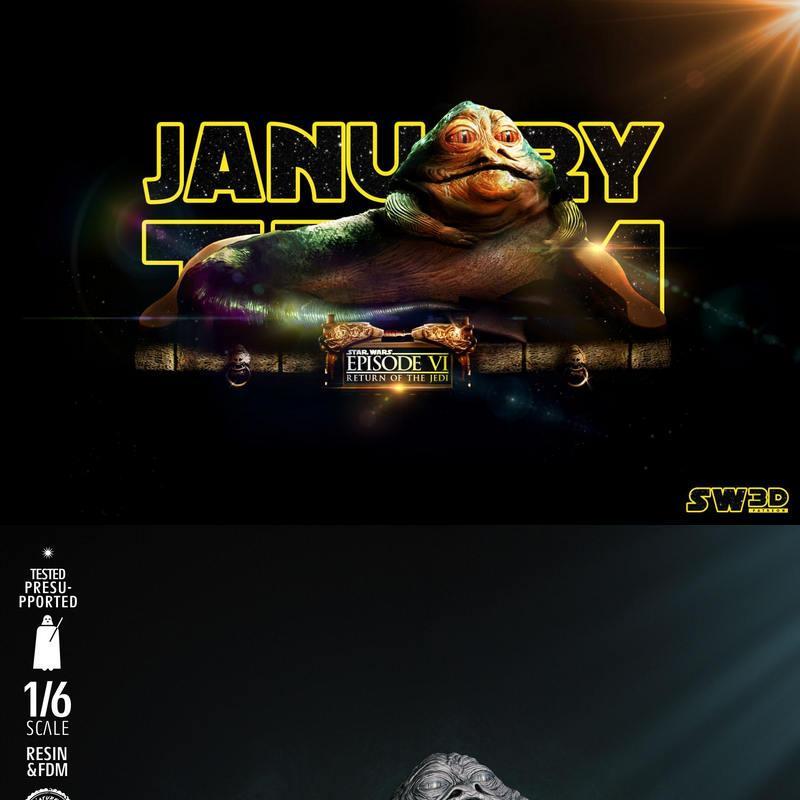 星球大战 疯狂鲍伯 3D打印模型|Star Wars – Jabba Sculpture – 3D Print Model