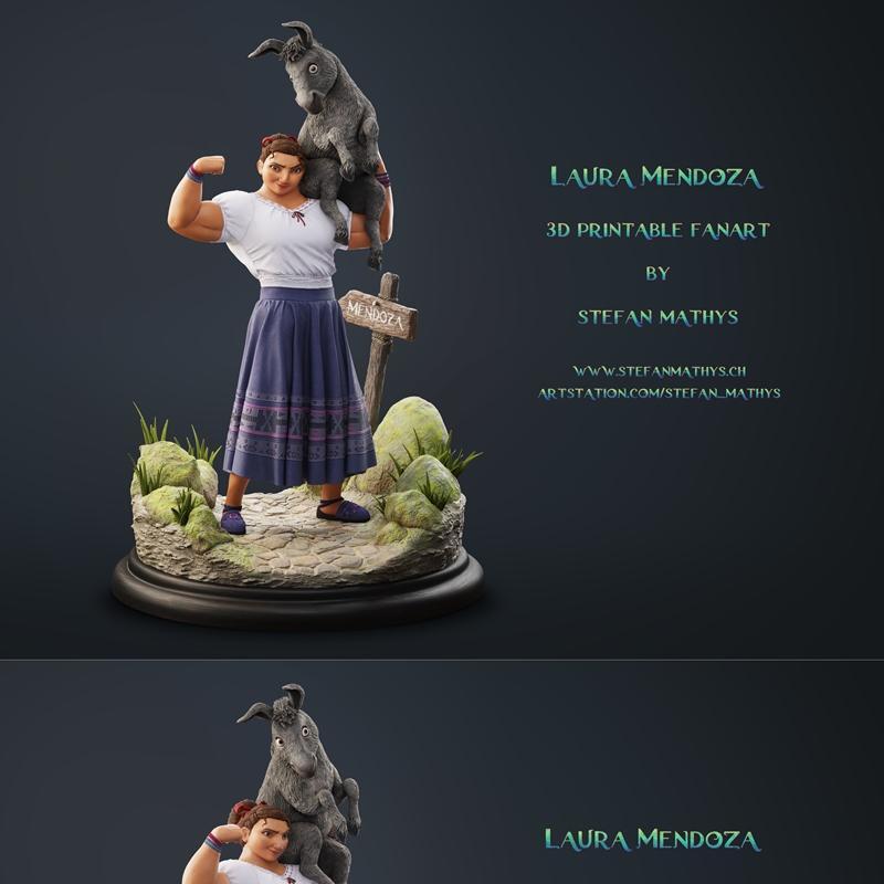 3D打印模型：Laura Mendoza角色雕塑|3dsqulpts – Laura Mendoza – 3D Print Model STL